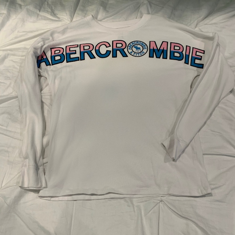 Girls white abercrombie long sleeve shirt